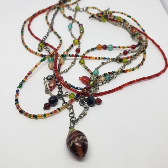 multi strand seed bead necklace - Picture 1 of 3